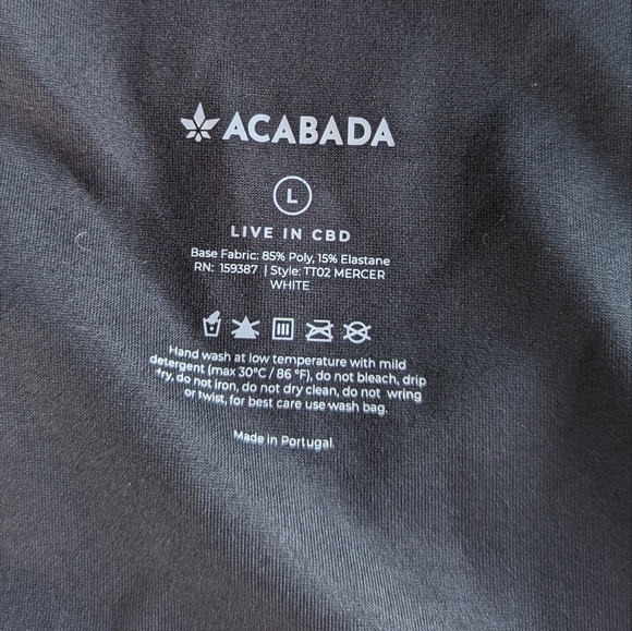 NWT Acabada Active C.B.D Infused Black & White Mercer Tank Top - Picture 4 of 10